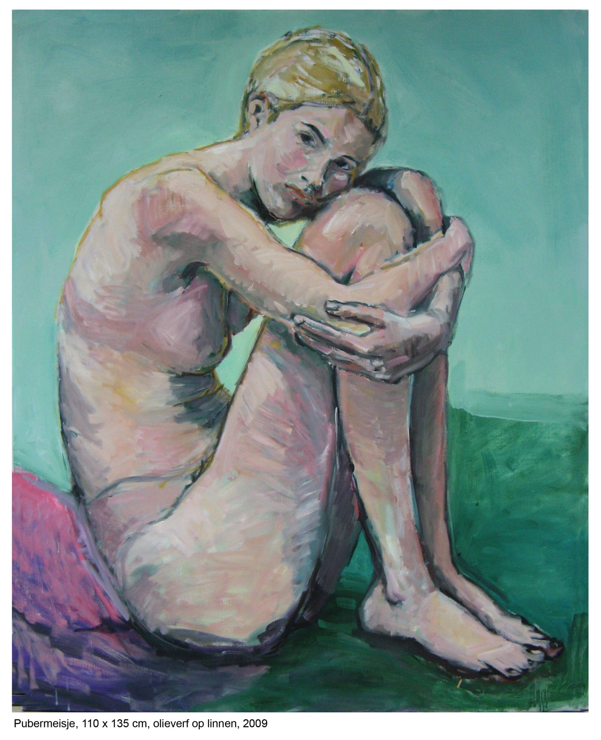 Pubermeisje, 110 x 135, olieverf op linnen, 2009